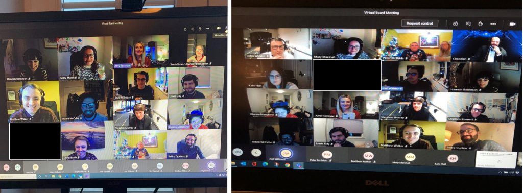 A zoom meeting with lots of people on